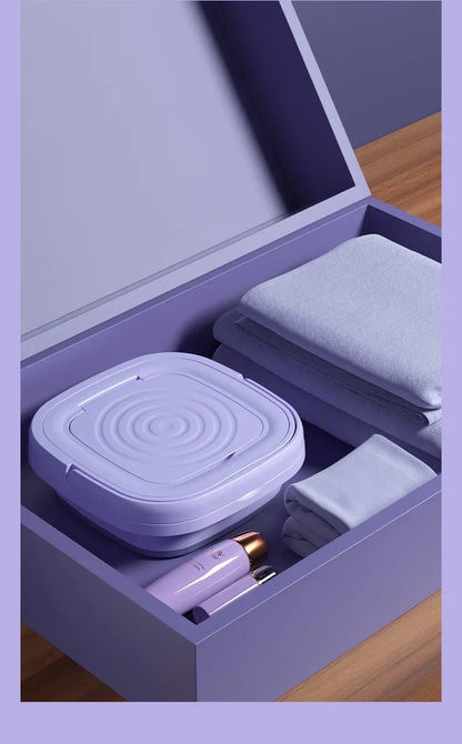 8L Portable Folding Washing Machine Bucket for Clothes Socks Underwear