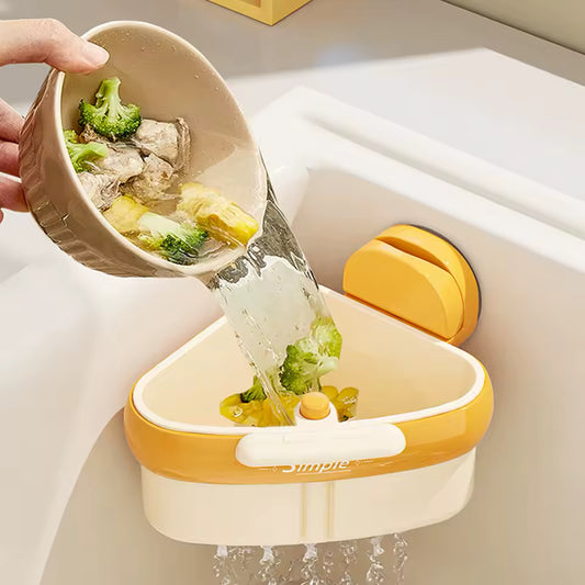 Suction Cup Sink Corner Rack Drain Basket