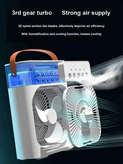 Summer Cooling Fan 3 In 1 Portable Desktop Humidifier USB