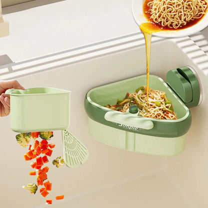 Suction Cup Sink Corner Rack Drain Basket